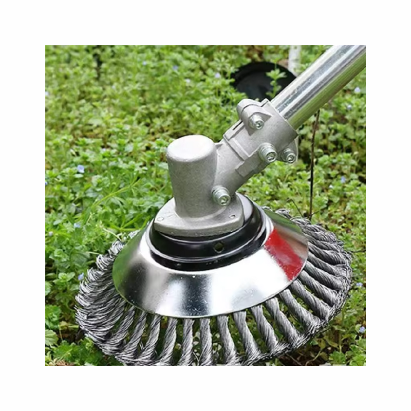 6inch Weeding Brush Twisted Steel Wire Wheel Grass Trimmer Wire Brush Steel Wire Cutter Weeding Brush Derusting Weeding Wheel