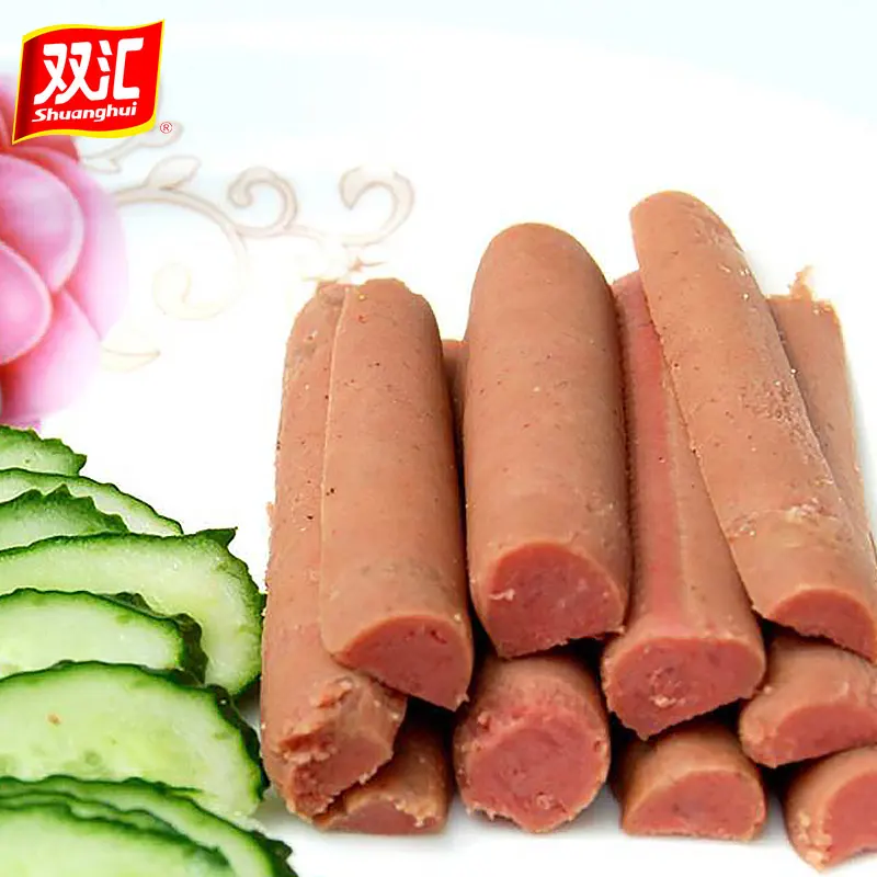 Chinese hot selling sausage 55G Per Piece 40Pcs Per Bag Halal Meat Snacks Beef Flavor Ham Sausages