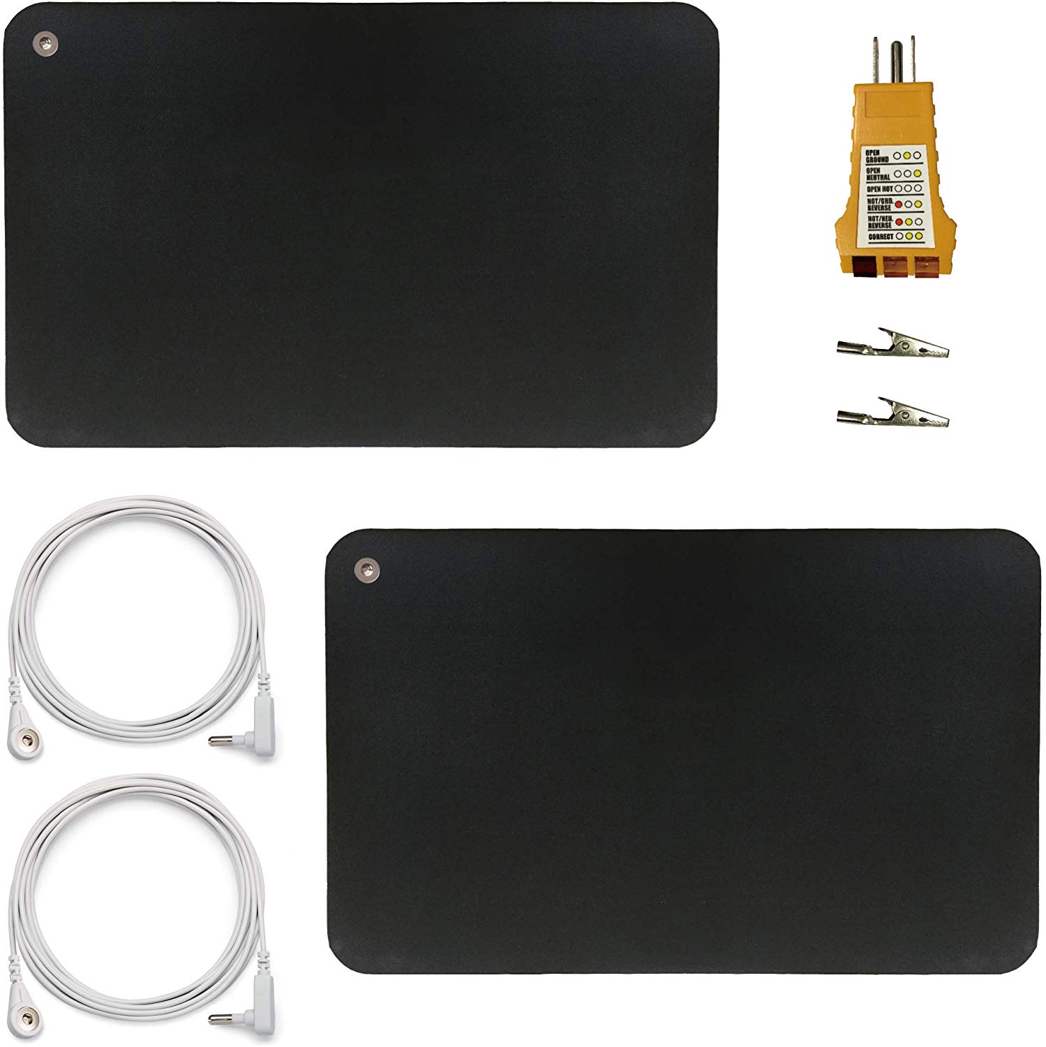 40*60CM Grounding Mat 23.6*15.7 Inch Earthing Mat Kit -Universal Grounding Mat Healthy Grounding Energy with 15ft Straight Cord