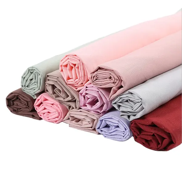 2022 Factory soft Lightweight 65% Polyester 35% Cotton Blend Plain Dyed TC Poplin Fabric