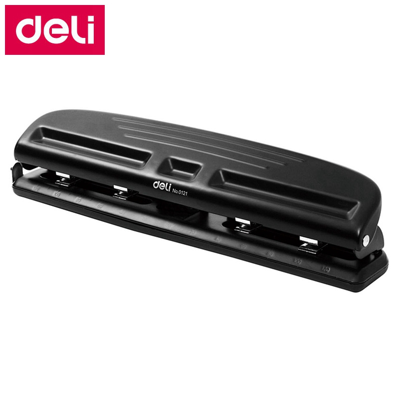 Deli 0121 офисный стол 6 мм 4-отверстие Настольный Дырокол с четырьмя отверстиями/Дырокол 10 листов 80 г бумага Deli 0121 офисный стол 6 мм с 4 отверстиями