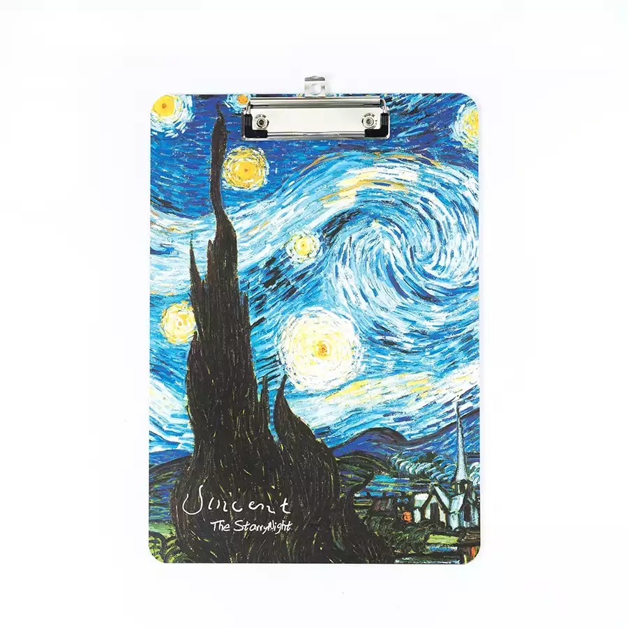 Art color wood board clip density board clip office writing pad A4 folder board