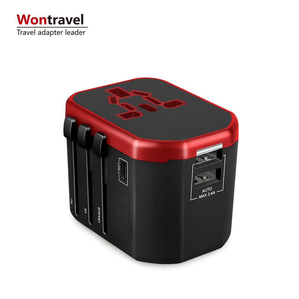 Smart Портативный Путешествия адаптер 2usb Тип c быстрое зарядное устройство Универсальный продвижение путешествия подарок