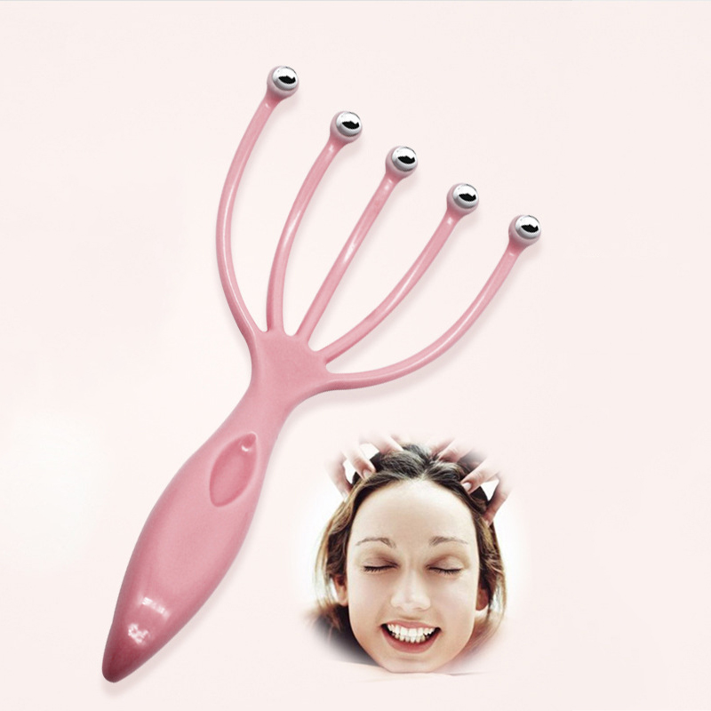 1Pcs Five Finger Head Massager Steel Ball Head Massage Relaxation Massager Hair Held Scalp Neck Stress Relief Reduce Stress