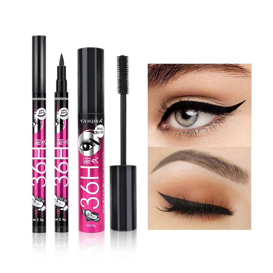 2021 New Trending Eyeliner Mascara Makeup Set Waterproof Lasting Eyelash Combination Wholesale