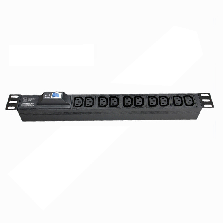 Горизонтальная установка 1U 19 "автомат защити цепи IEC C13 PDU