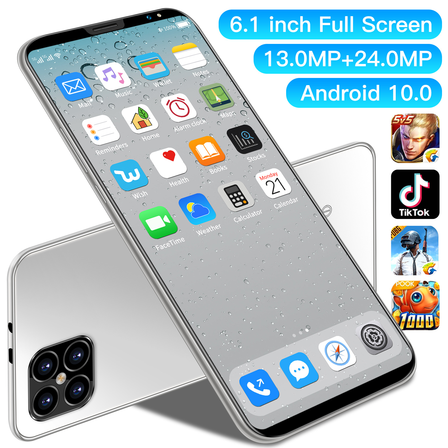 global 5G i12 pro mobilephone 6.1 inch Unlock phones 12GB+512GB 4800mAh 1080*2320 dual sim dual standby smartphone