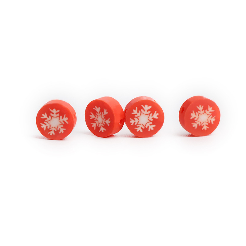 1000pcs/bag Polymer Clay Christmas Snowflake Loose Beaded Bracelet Beaded Handmade Jewelry Making diy Material Necklace Bracelet