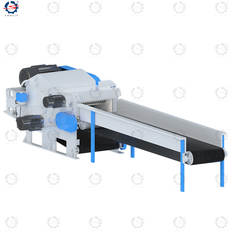 Four to ten Ton Per Hour Big Capacity Drum Wood Chipper With Diesel Engine and electric engine