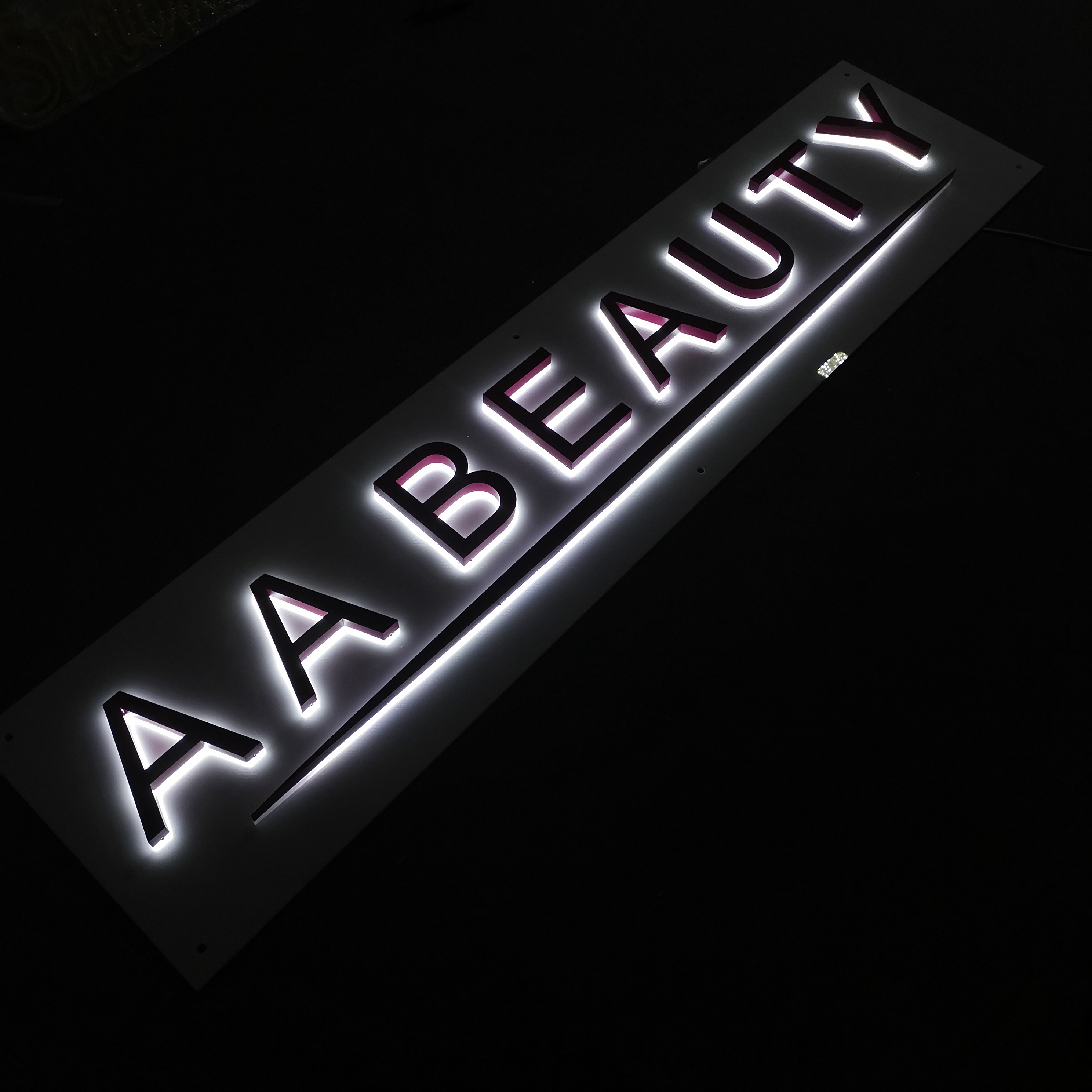 Custom Backlit Toilet Sign Metal LED Sign Backlit Letters 3D Backlit Signage