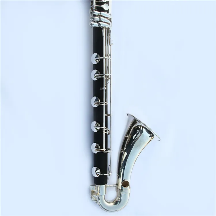 China Wholesale Concert Musical Instrument Wooden Body Bass Clarinet