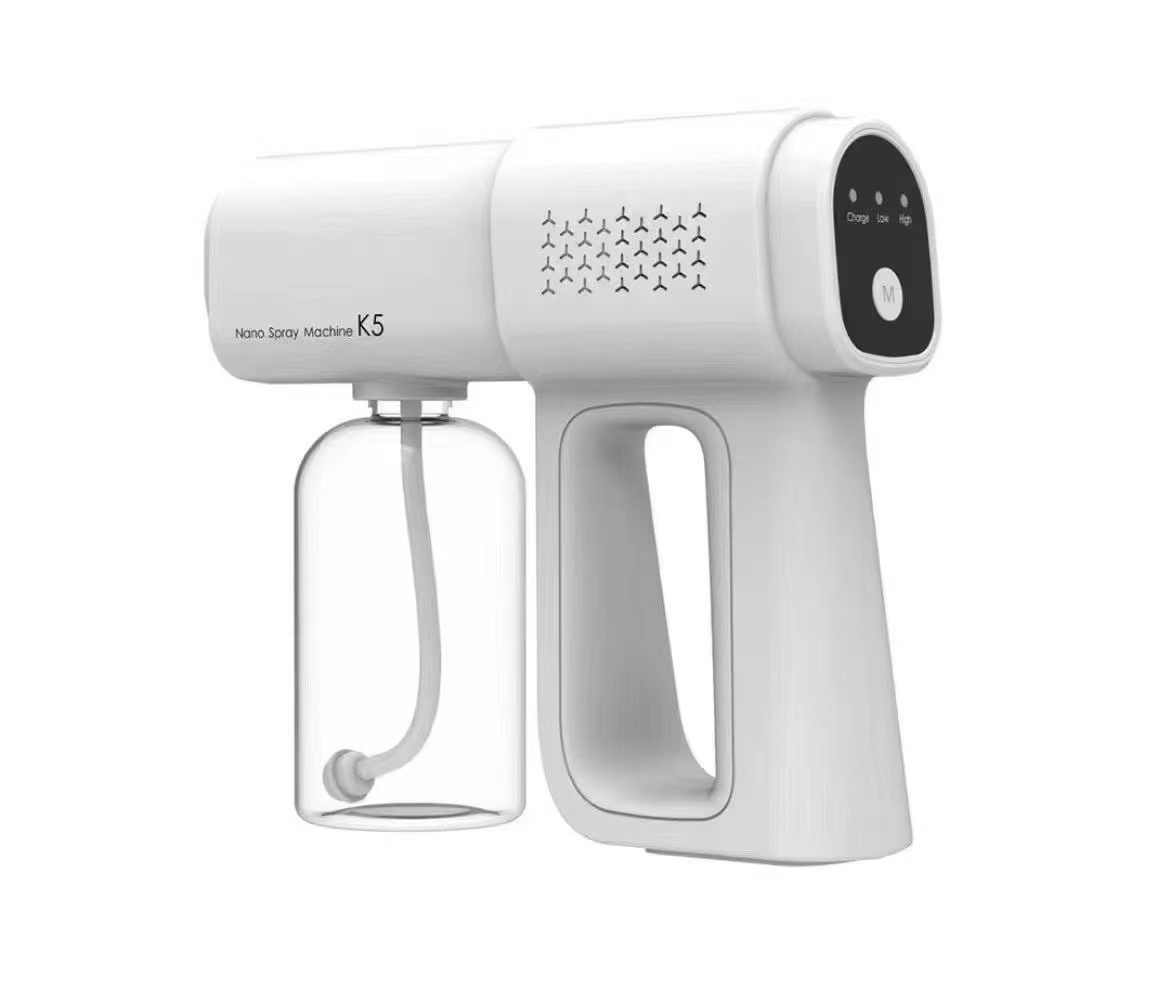 Mini K5 Disinfection Nano Wireless Blue Ray Professional Small Wireless Atomizer Alcohol Sanitizer Disinfection Machine Gun