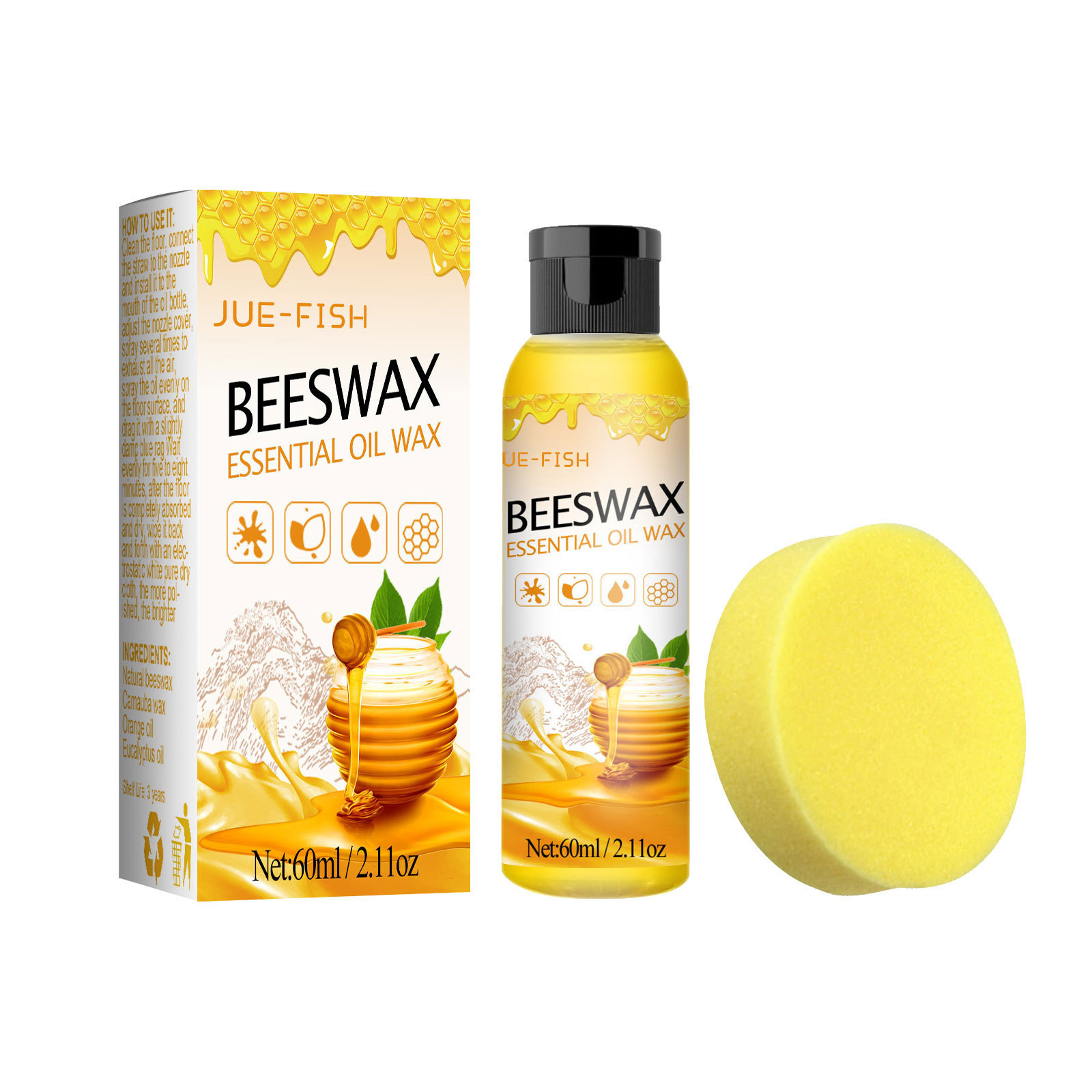 Natural Furniture Polishes Wax Care Wax Solid Wood Natural Beeswax Polish Waterproof Wood Seasoning Beeswax for Wood