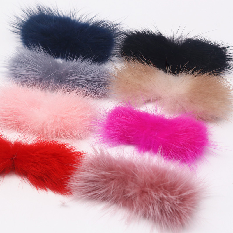 40pcs/card 3cm *7cm Bow Tie Mink Pom Poms Soft Pompon DIY Hair Accessories Decor Clothing Hats Supplies Fur Pompoms Bowknot