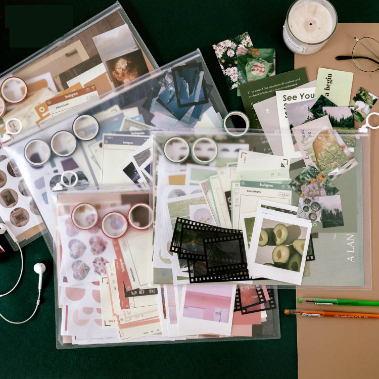 Material package literary album series Scrapbooking Supplies Kit Scrapbook Art DIY Crafts kits Aesthetic Picture Frames