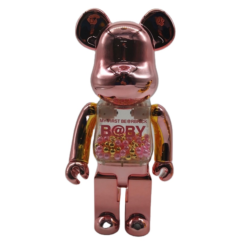 Прозрачная коробка для слепых фигурок фиолетового медведя 28 см Bearbrick 400%