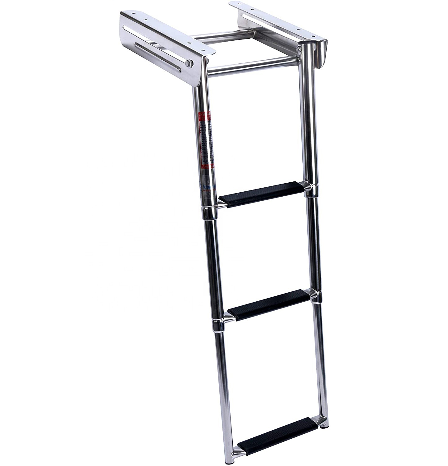 Heavy Duty Telescoping Ladder 4 Step Boat Ladder Stainless Steel Telescopic Ladder