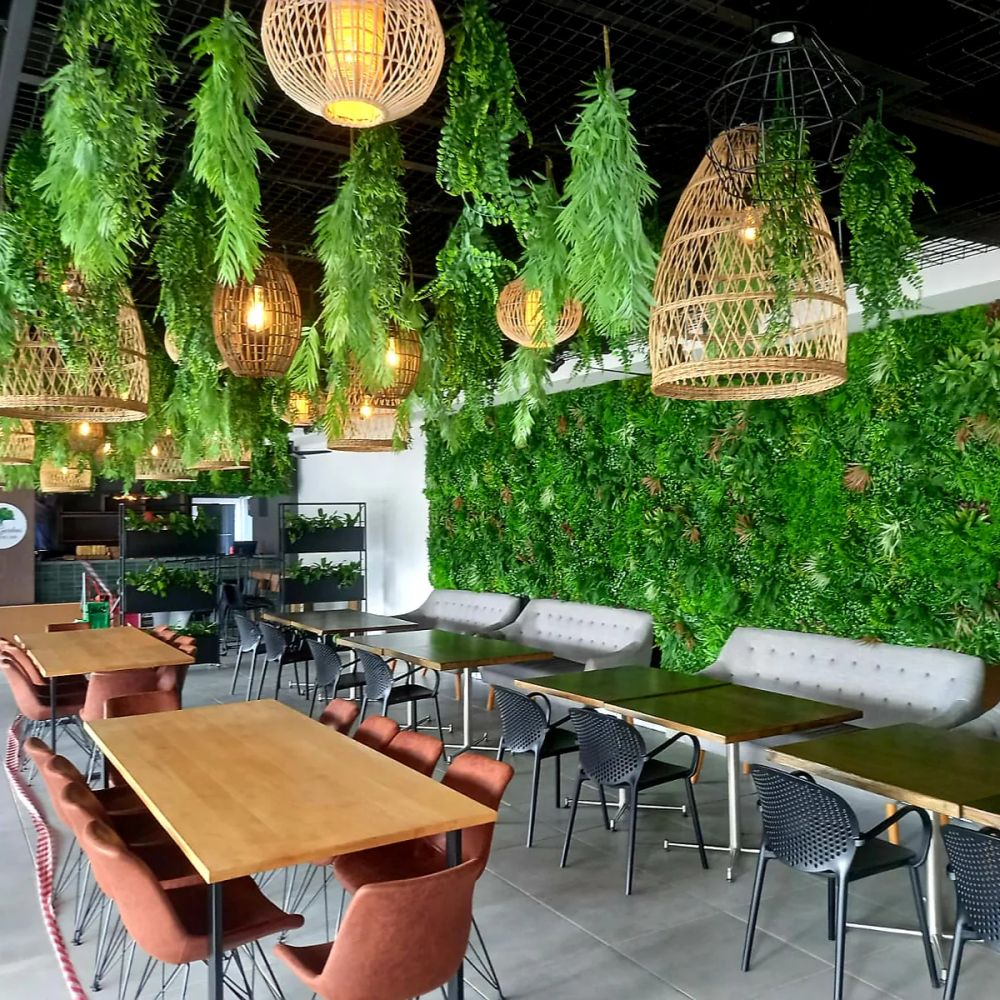 Artificial Plant Ceiling Decoration Wall Indoor Outdoor Grass Plastic Green Hanging Vine for Home Design Room Decor
