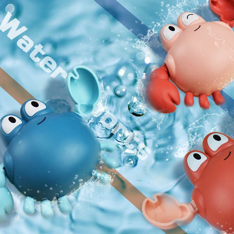 Children Playing in The Water Crab Toy Clockwork Baby Bathroom Bathing Swimming toy