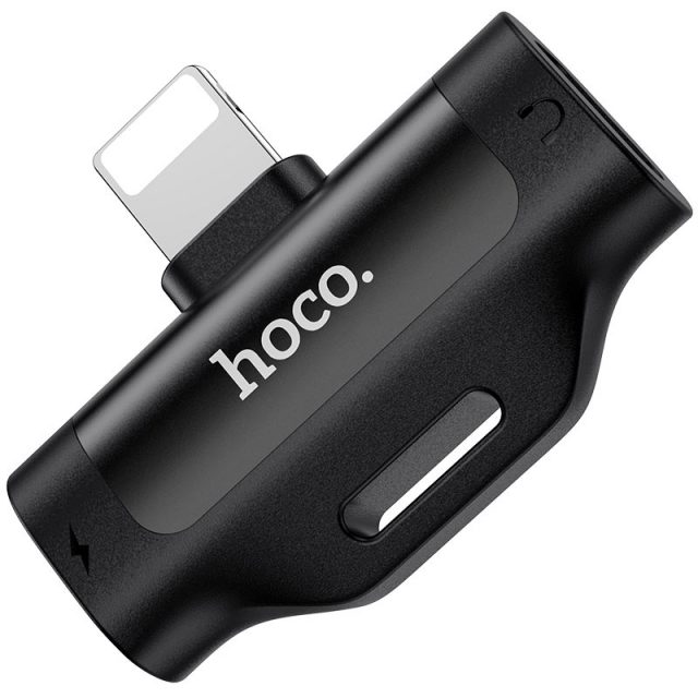 HOCO LS31 Mini 2 в 1 переходник для наушников с двумя портами, зарядное устройство, разветвитель, цифровой аудио кабель, Aux конвертер для iPhone 12