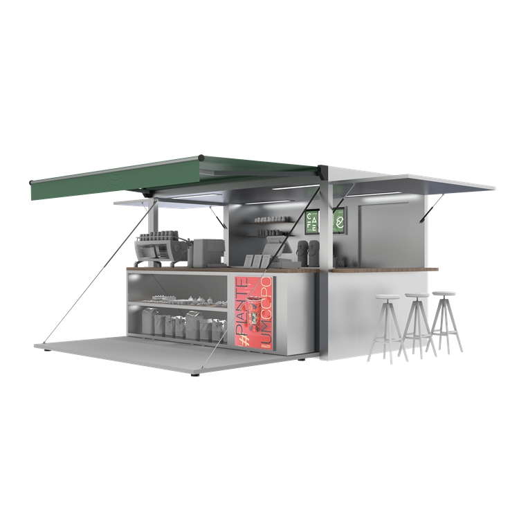 Steel Structure Prefab Container, Portable Container, Cafe Shop Kiosk, Coffee Store, 20 ФТ