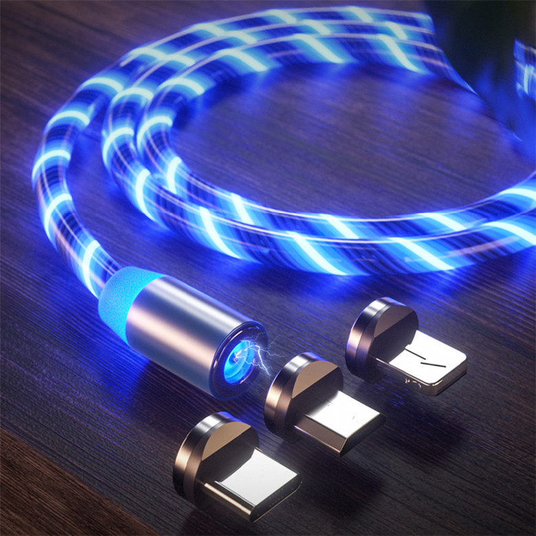 Высокое качество 3 в 1 LED зарядное устройство для мобильного телефона USB Магнитный зарядный кабель