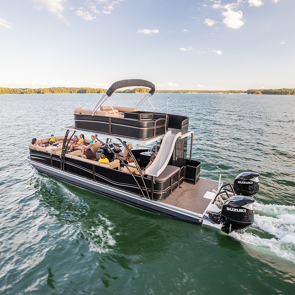 Kinocean High quality Aluminum Double-deck Pontoon Boat Fishing Waterplay crafts for sale