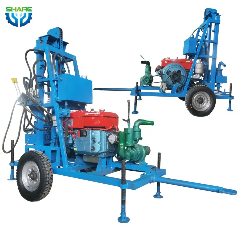 New Product 100 Meter Hydraulic Portable Diesel Engine Track-Type Water Well Drilling Rig Machine for Sale Japan Price