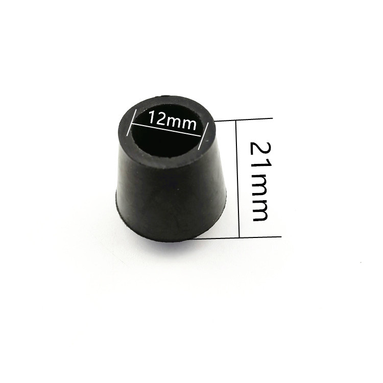 12mm black rubber feet cover for chair legs