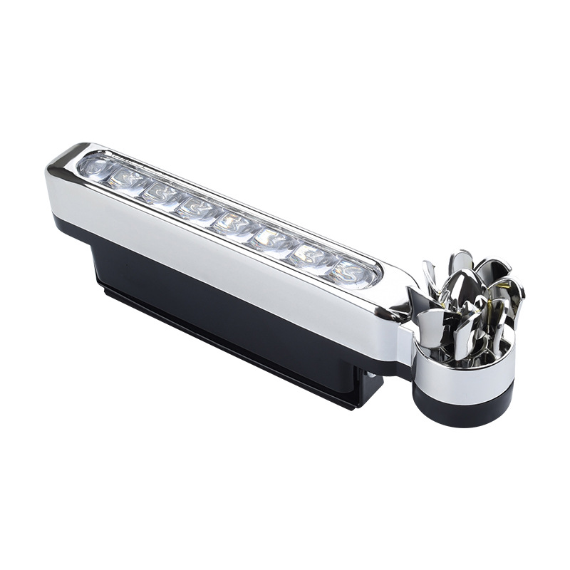 2pcs 8 LED DRL Car Wind Energy Daytime Running Light 2021 New Arrival Daylight Headlight Lamp No Need External Power Supply