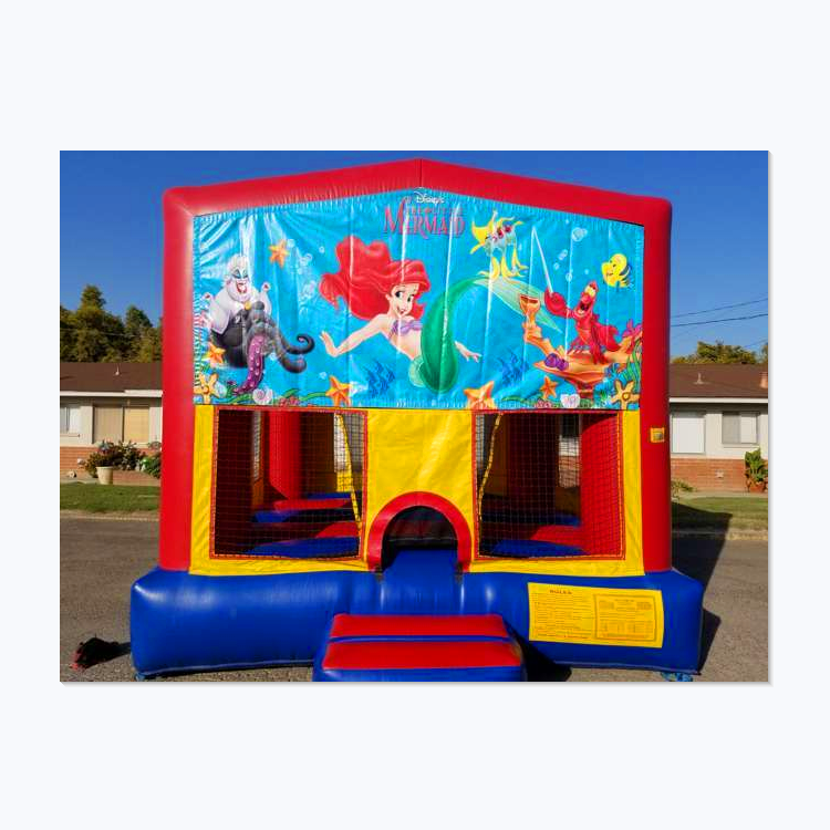 Professional manufacturer sell mermaid world theme inflatable bouncy castle Inflatable bounce house for sale with good price