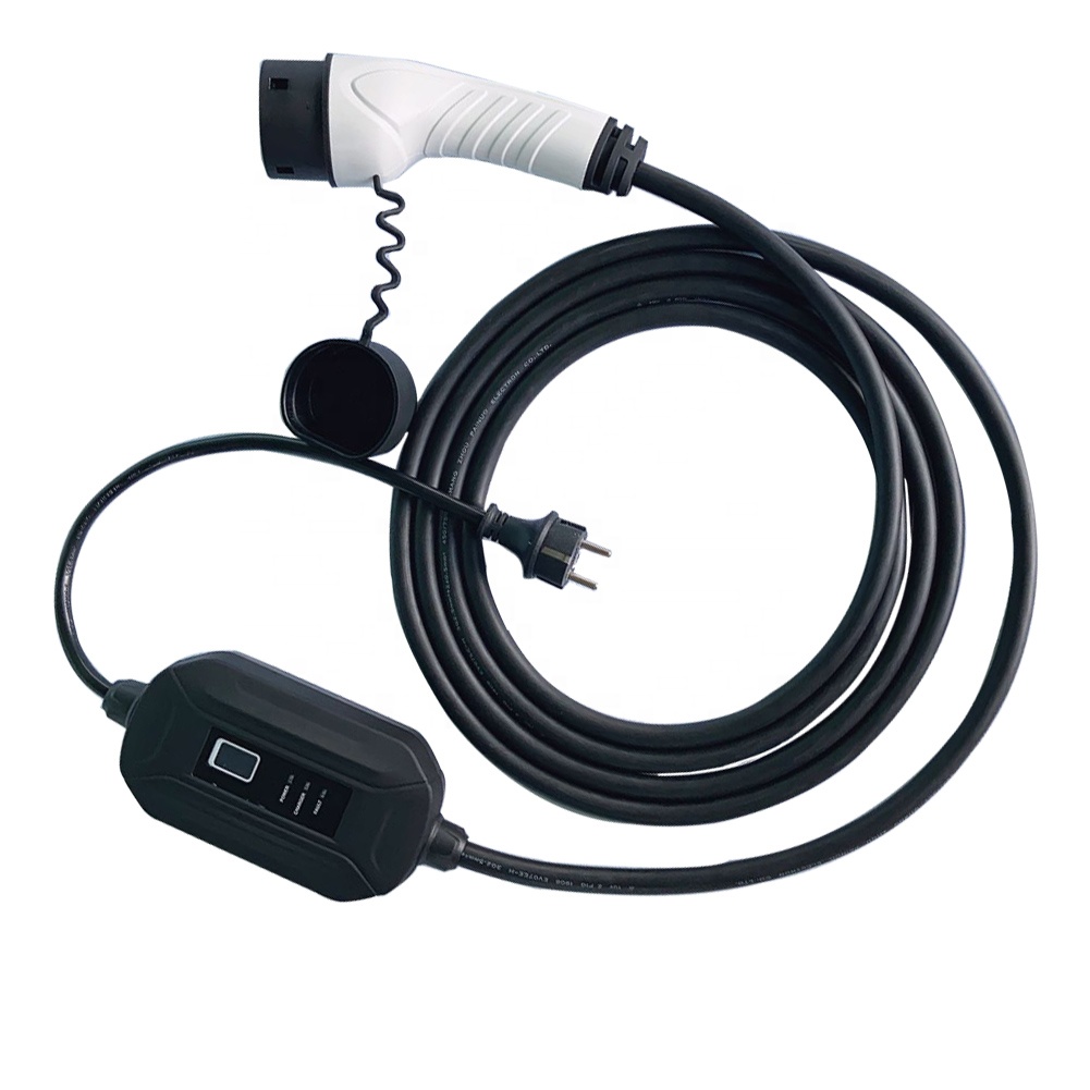 16A Type2 Electric Car Charger Mode 2 IEC62196 1 phase EV Charger