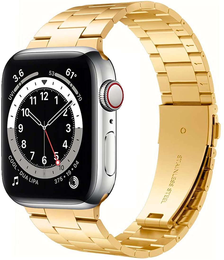 Ремешок KeepWin для мужских часов Apple, сменный Браслет для наручных часов iWatch Series 6 5 4, металлический, серый, серебристый, розовый, золотистый