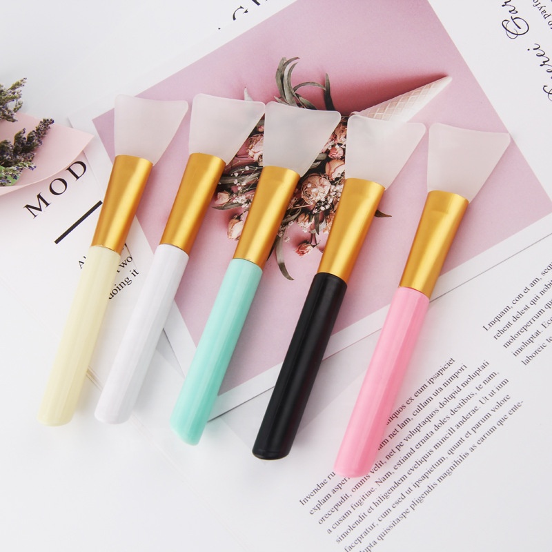 TKL High quality silicone vegan face skincare multicolor Cheap facial mask brush with opp bag