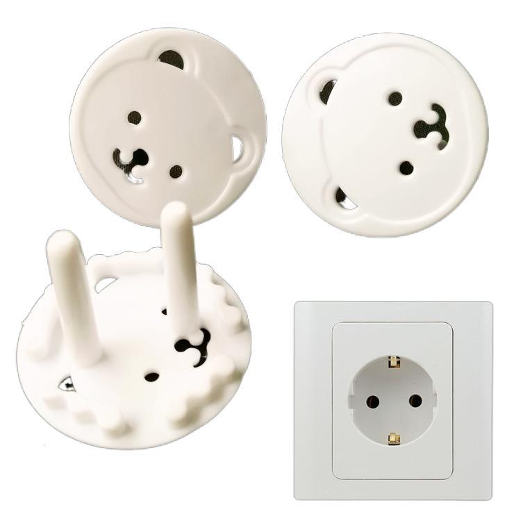Wholesale European round hole 2-phase external power sheath safety socket cover to prevent baby from electric shock