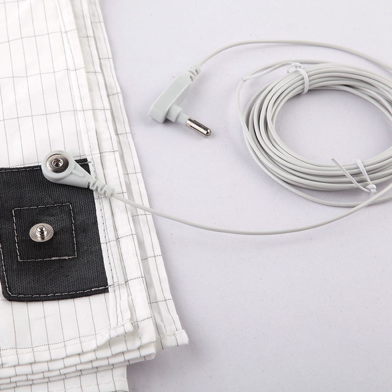 Conductive Grounding Customized Flat best sheet Earthing Healthy Sleep Silver bed sheet cotton wirh 15 FT PU grounding cord