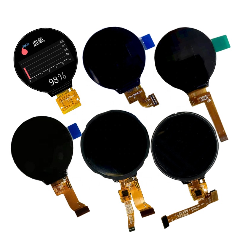 Высококачественный пользовательский CTP Circle 1,28 "2,1 2,47 TFT LCD сенсорный экран 1,3 1,28 дюйма маленький круглый ЖК-дисплей для смарт-часов