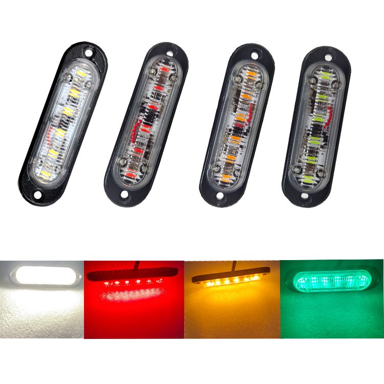 6 LED 10 LED Янтарный красный синий трейлер грузовик сигнальная лампа мигающие боковые габаритные огни для грузовика