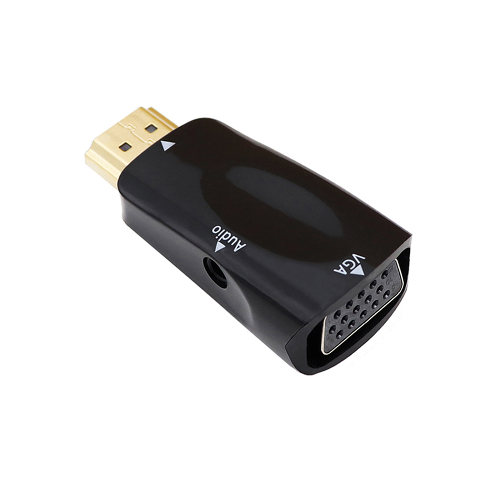 Мужского и женского пола совместимого с HDMI к VGA адаптер HD 1080P Аудио кабель конвертер для портативных ПК ТВ коробка мониторов разные настройки цветопередачи проектор