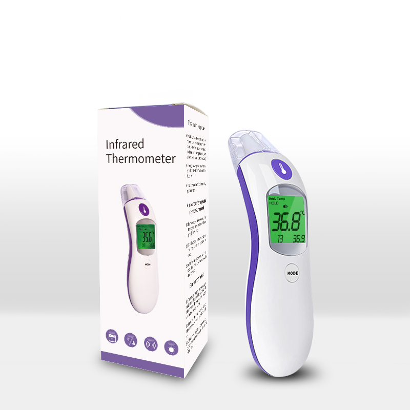 Wholesale oem Medical digital thermometer non contact forehead ear baby kid with fever alarm function infrared ear thermometer