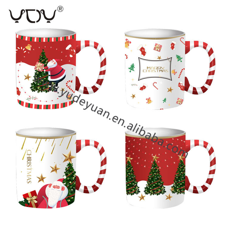 2021 YDY brand latest design wholesale price porcelain ceramic christmas mug