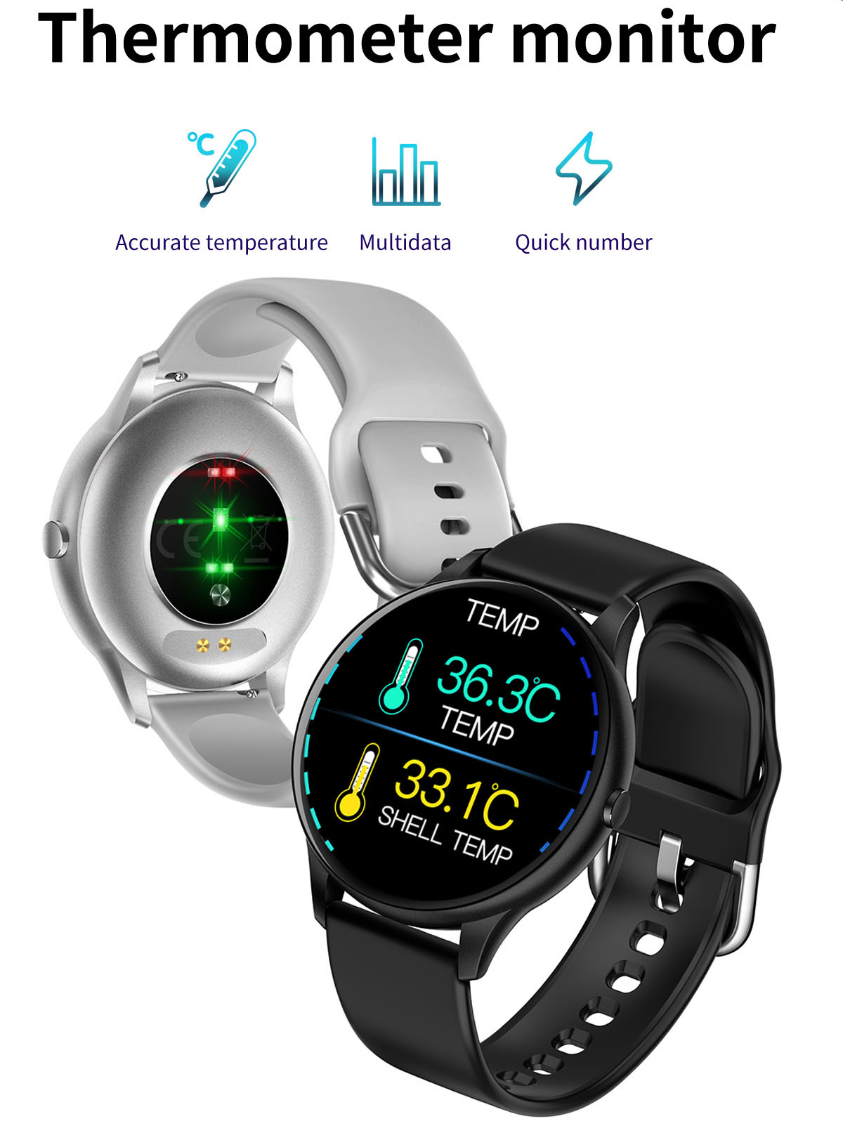 Новинка 2020, фитнес-трекер K21Fitness Tracker, Смарт-часы с пульсометром, Смарт-часы для Android и IOS, Смарт-часы с функцией измерения температуры
