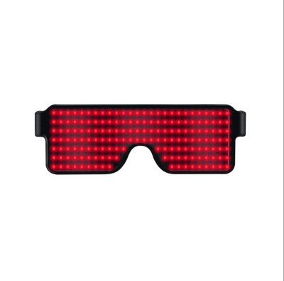 Dynamic LED Glasses USB Rechargeable Wireless LED Light Up Glasses, Novelty Party Favor Glowing Luminous Eyeglasses