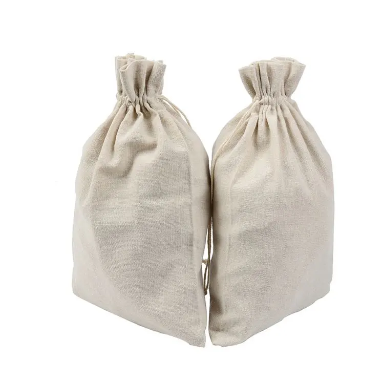 Top Selling Organic Cotton Cinch Drawstring Bags Gift Bags Pouch Dust Bags with logo