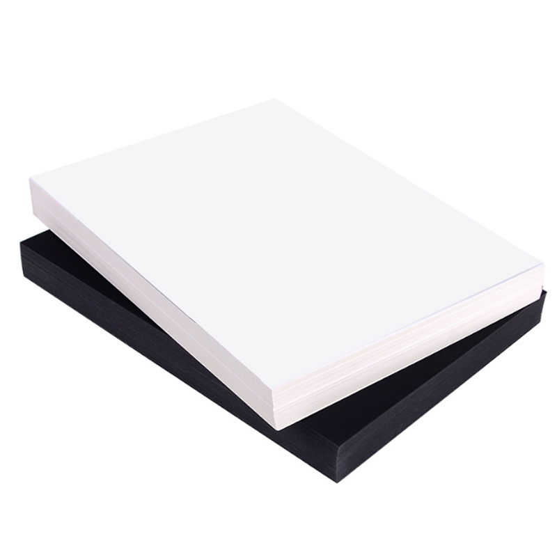 180 grams of black and white cardboard packaging paper custom size