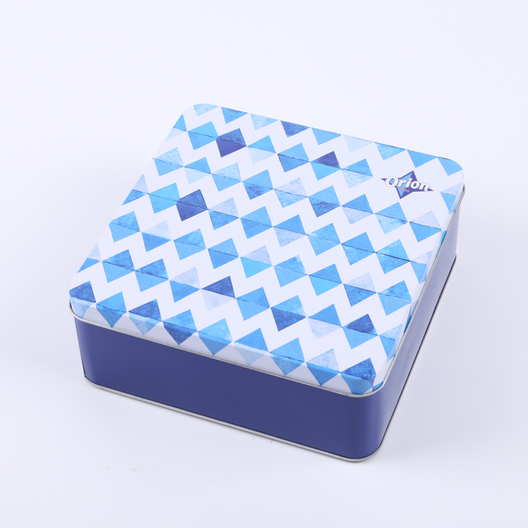 Custom printed tin box cookie biscuit gift metal tin box