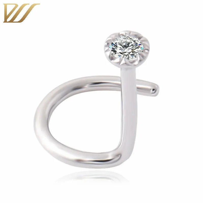 2020 Модные Украшения для тела 14K белое золото Moissanite ювелирные изделия круглые кольца и шпильки с бриллиантами