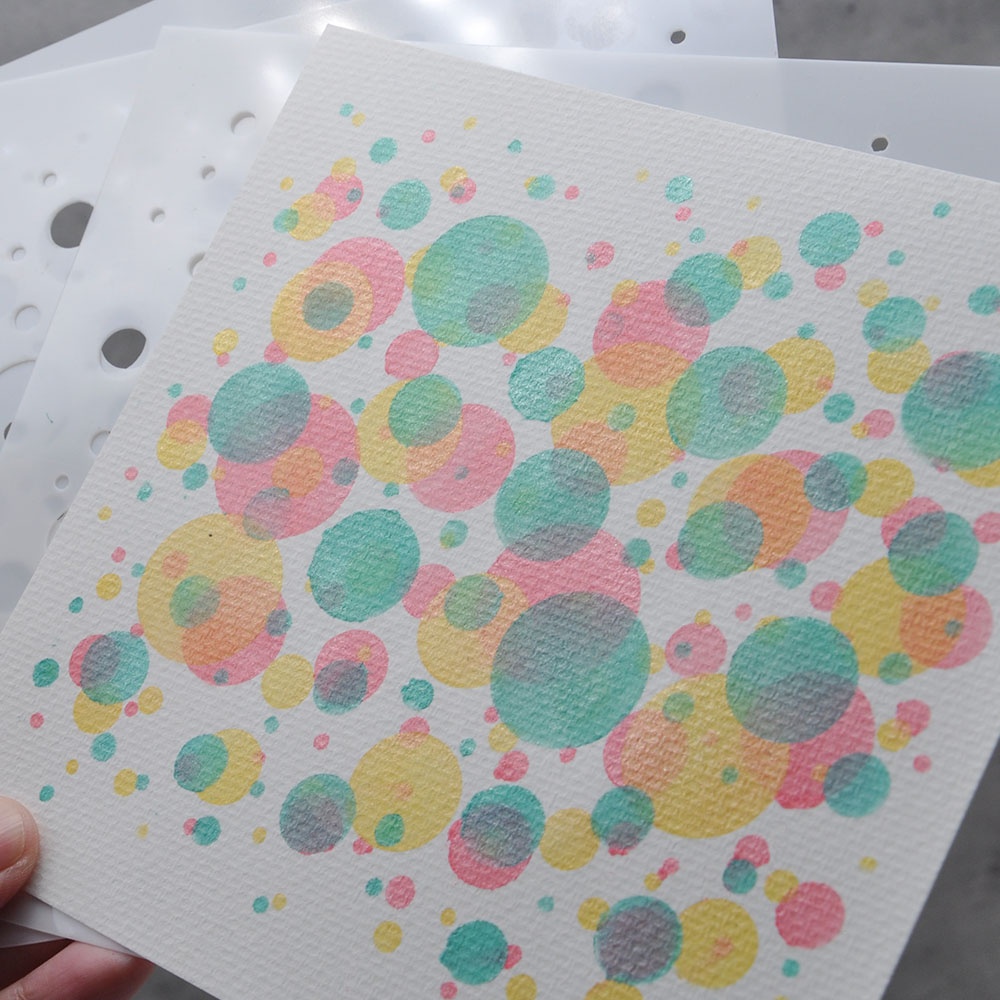 15cm x 15cm PET Plastic drawing Stencil set Painting Stencils Embossing tool for handmade card