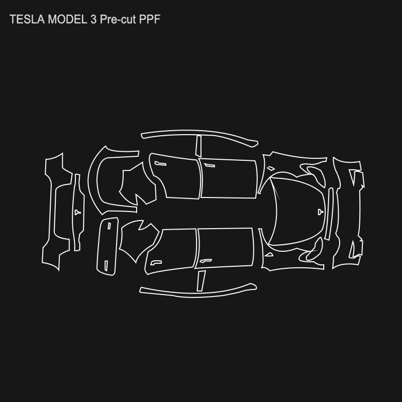 Высококачественная самовосстанавливающаяся пленка из ТПУ для Tesla Model 3 Y S X 7,5 mil, предварительно отрезанная пленка PPF для защиты краски, пленка для автомобиля