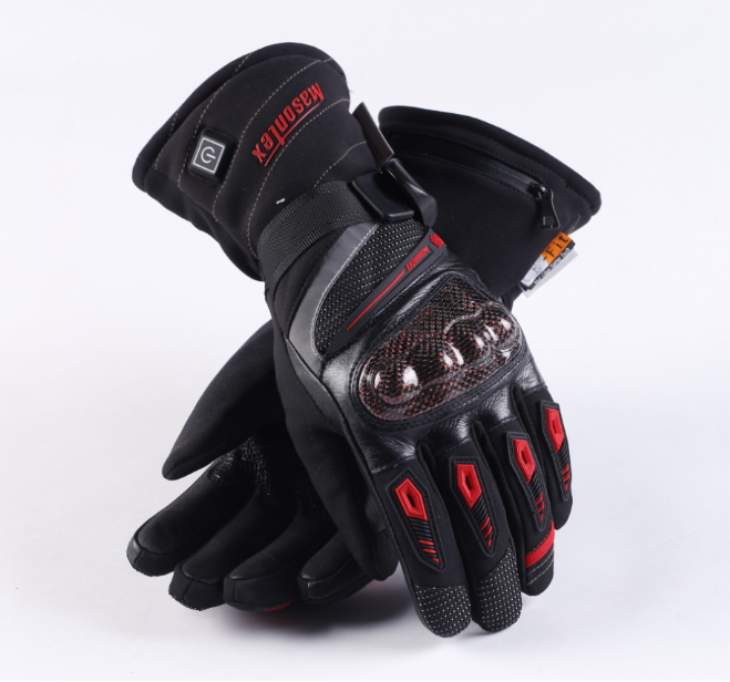 Masontex Heated motorcycle gloves touch screen Waerproof and warm gloves winter motorcycle gloves for men